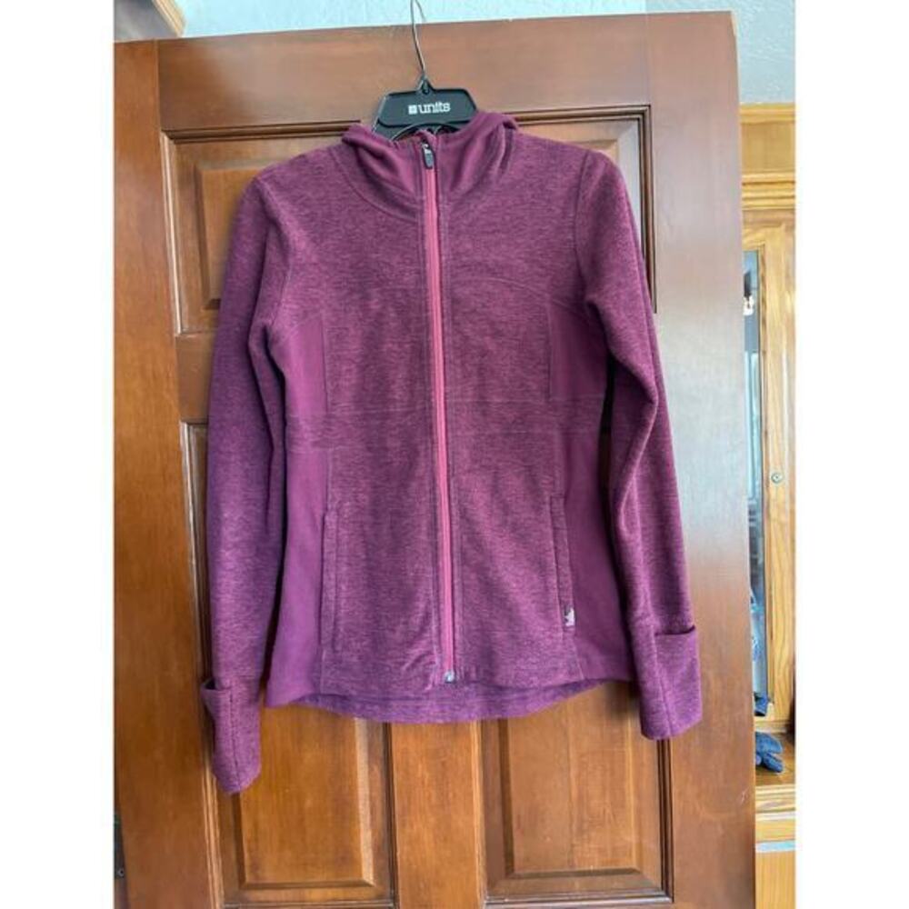 PRANA FLEECE ZIP UP HOODED JACKET XS